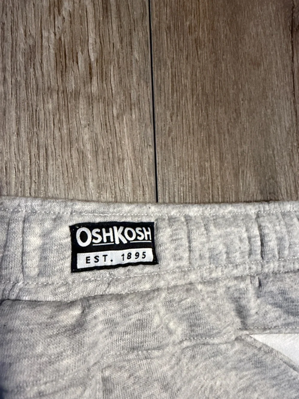 OshKosh B'gosh Light Gray Sweat Shorts with White Side Stripe